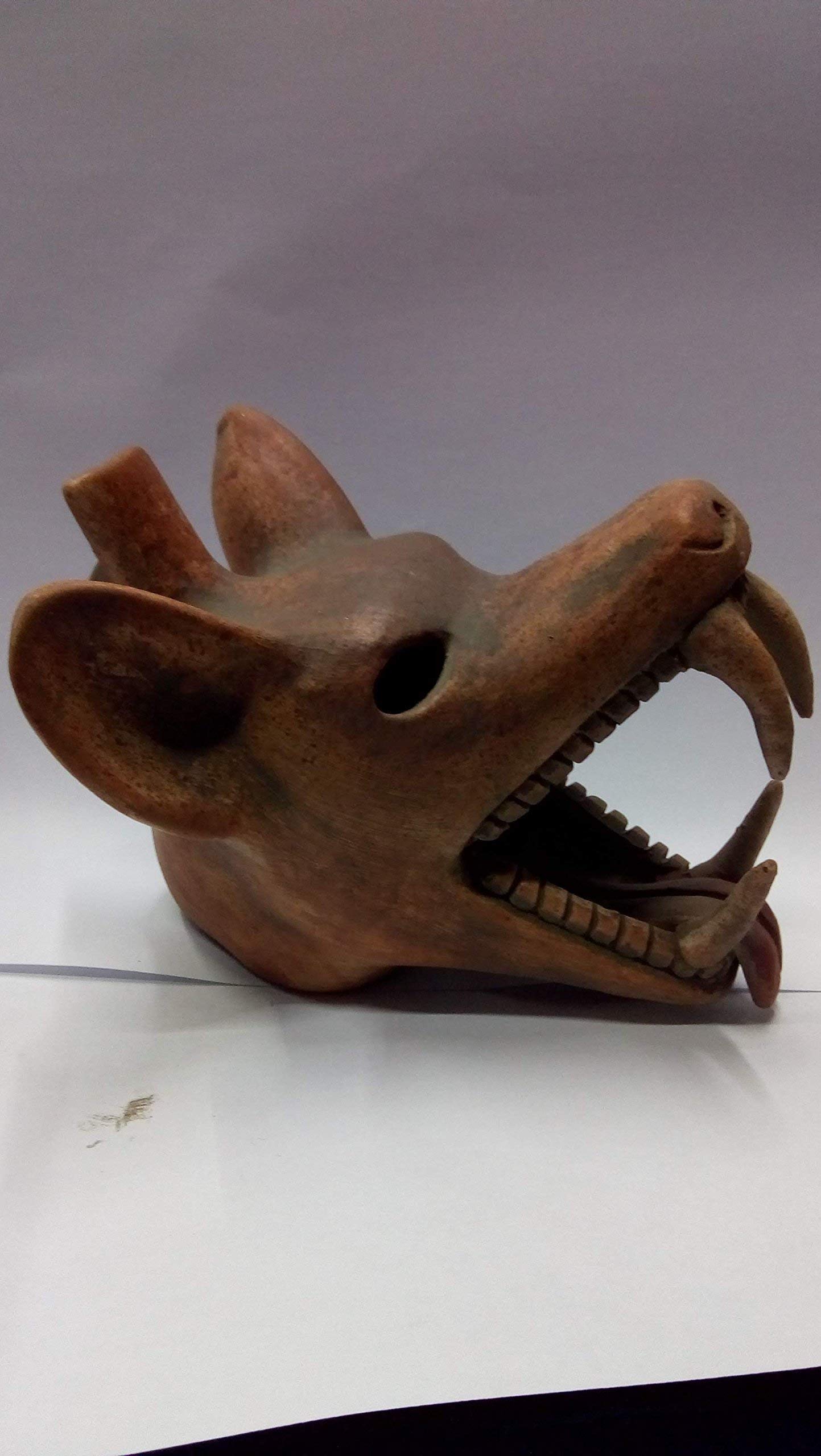 Handmade Xoloitzcuintle Dog Whistle - Mexican Aztec Artisan Craft Inspired by Mictlantecuhtli God of Death | Unique Halloween Decor & Cultural Home Accent