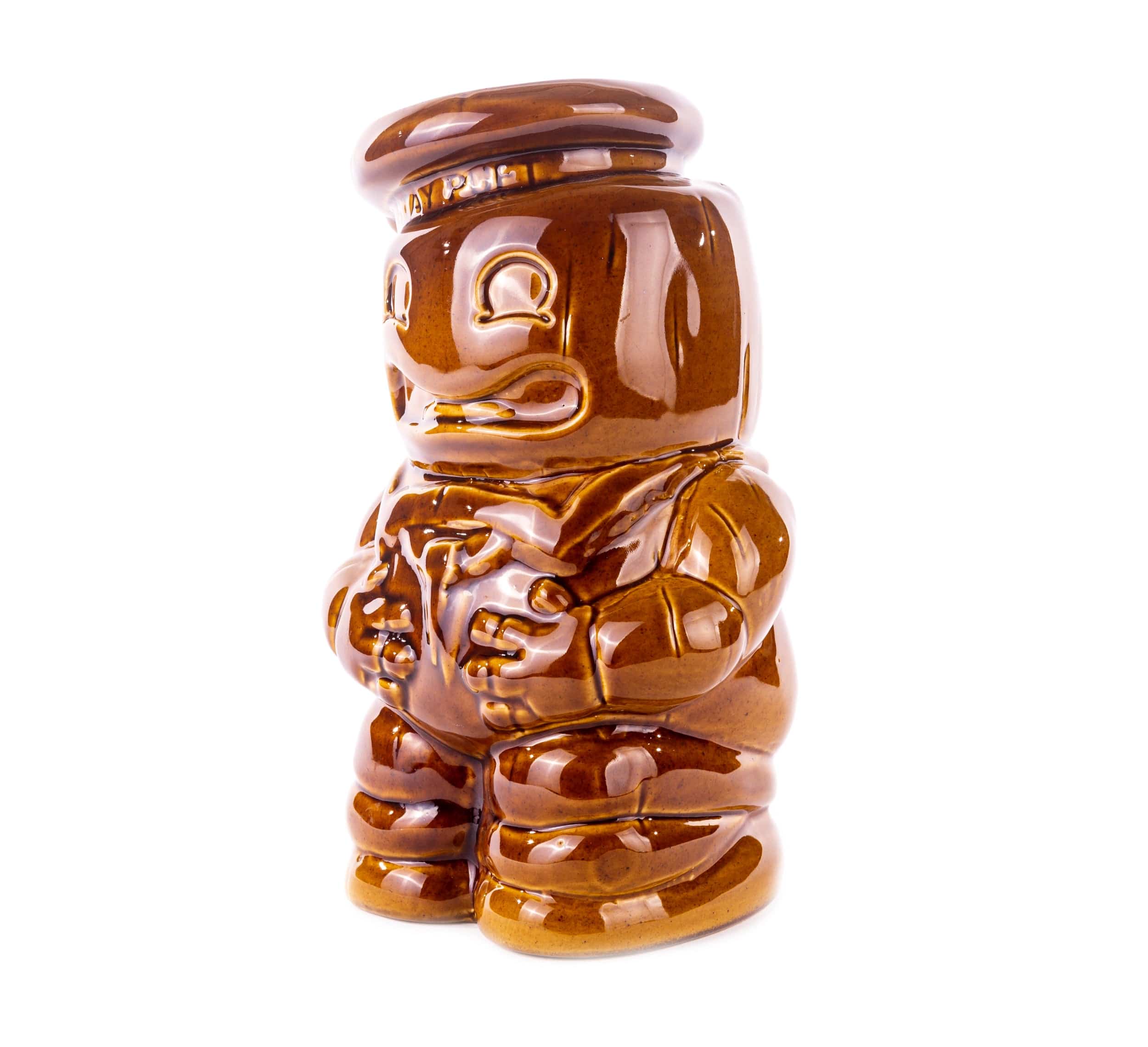 Ghostbusters Stay Puft Marshmallow Man Tiki Mug - Brown Collectible Cup for Movie Fans, Halloween Party Decor & Retro Home Bar Accessories
