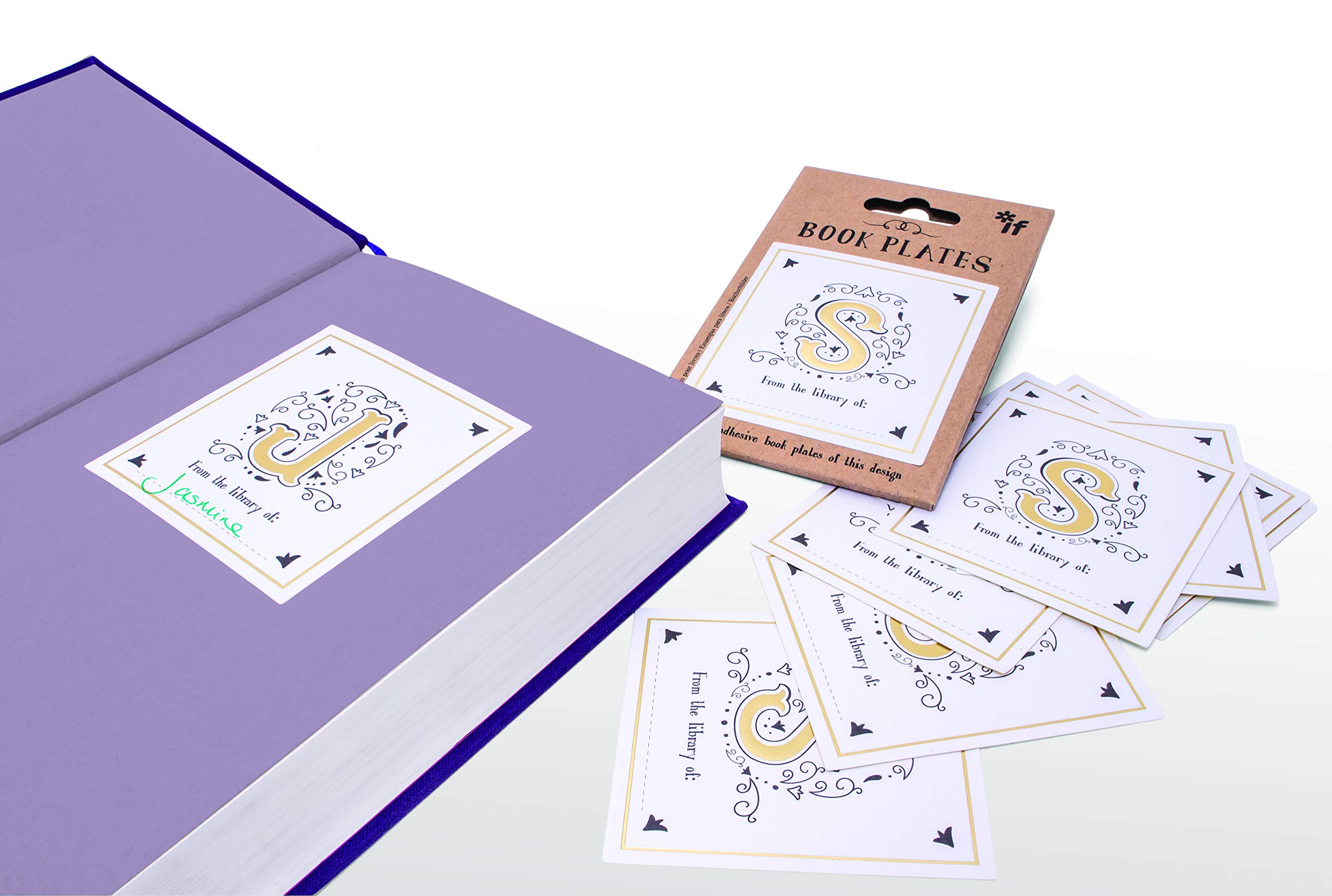 Personalized IF Letter Book Plates - Medium Size, Letter C for Kids' Books, DIY Scrapbooking & Home Decor Organization