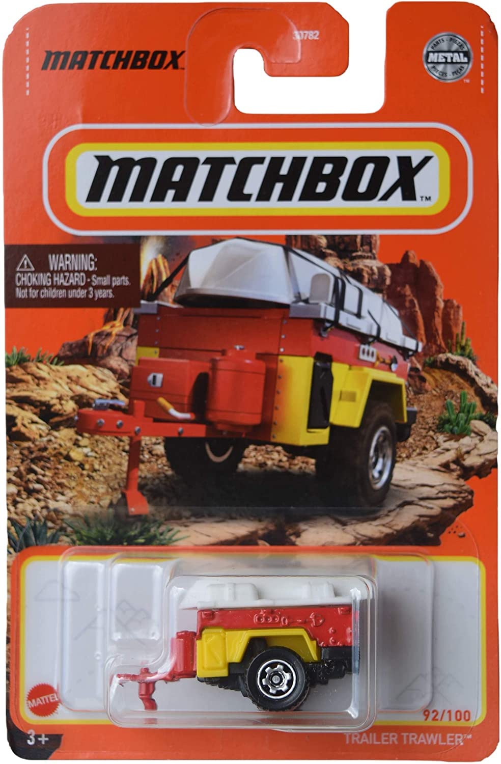 Matchbox Trailer Trawler Toy Car - Red Die-Cast Vehicle 1:64 Scale (92/100) for Kids Collection & Play | Perfect for Pretend Play, Display Shelves & Gift Giving