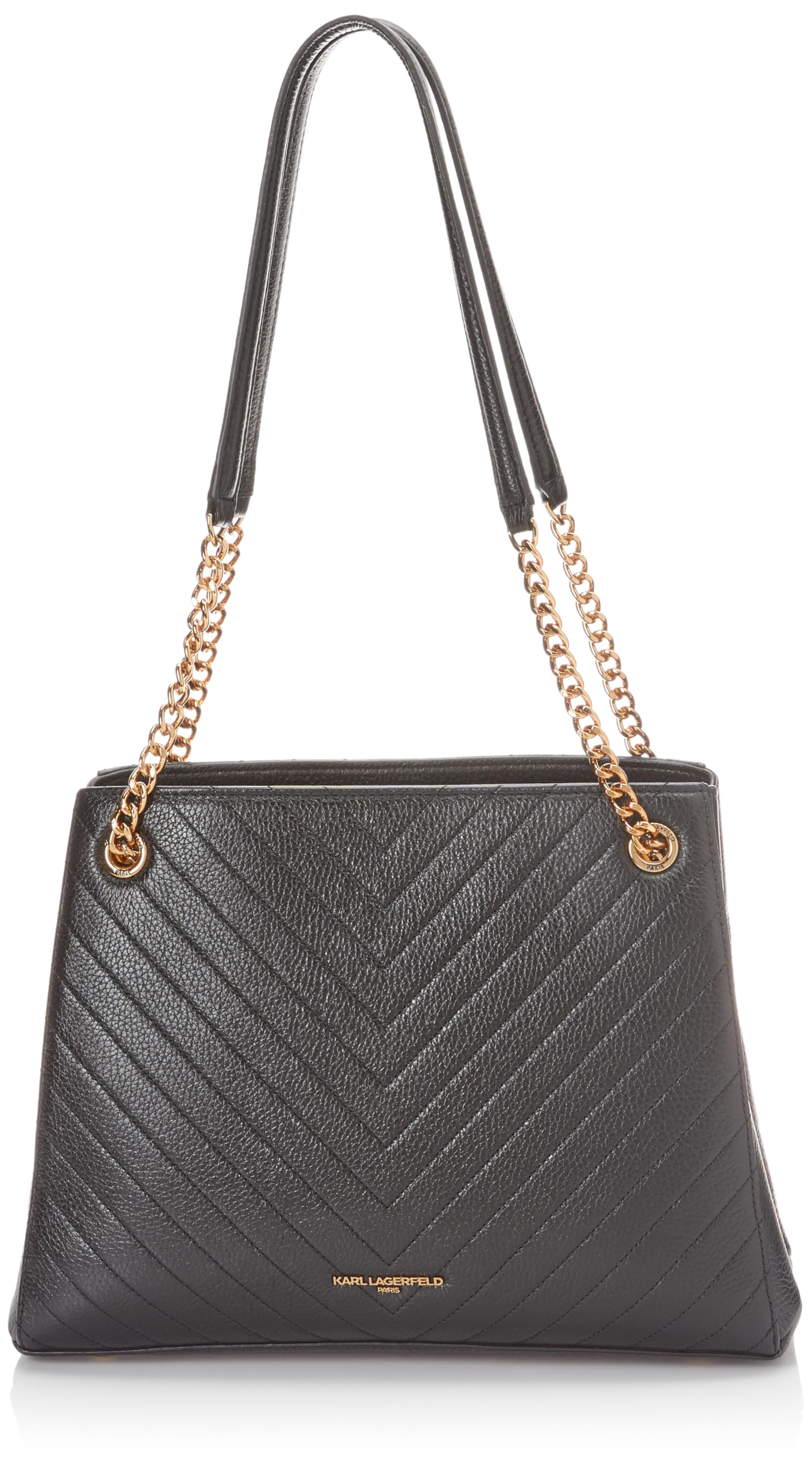Karl Lagerfeld Paris Charlotte Tote Bag for Women - Designer Leather Handbag with Gold Logo - Perfect for Work, Travel & Everyday Use