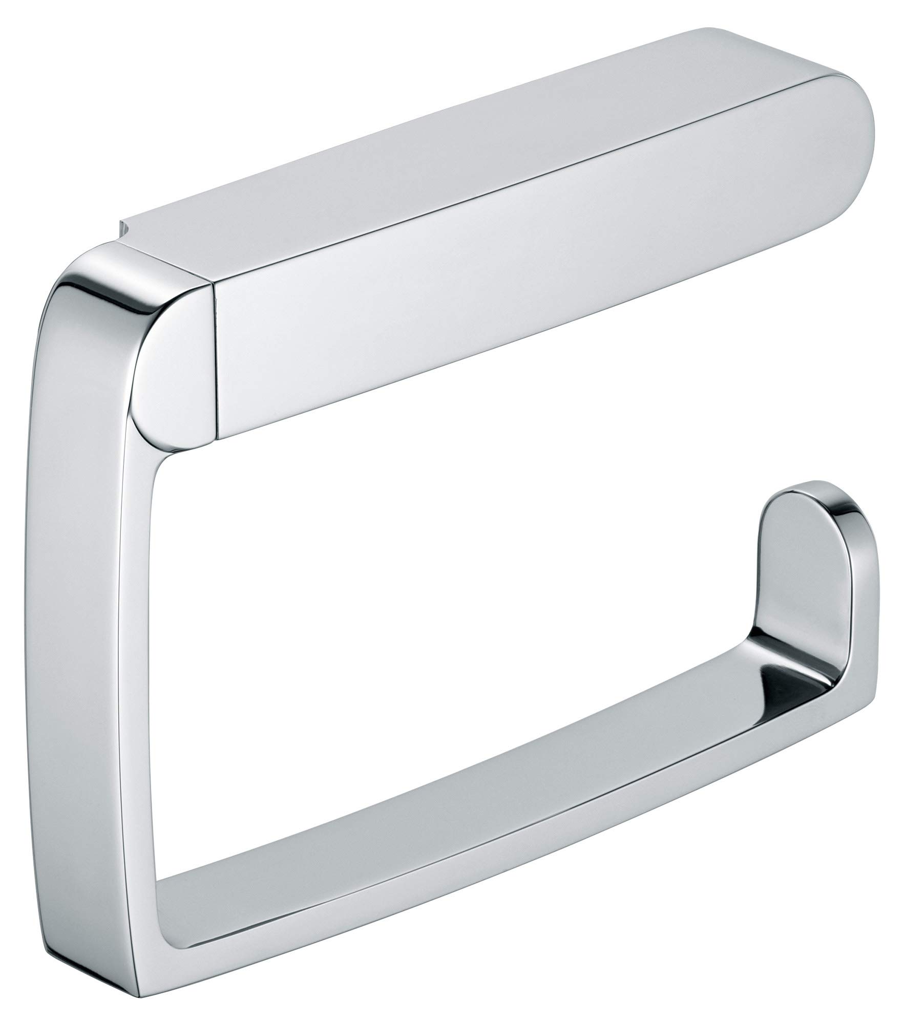 Elegant Chrome Toilet Paper Holder Without Lid - Modern Bathroom Accessory for Home & Office Use