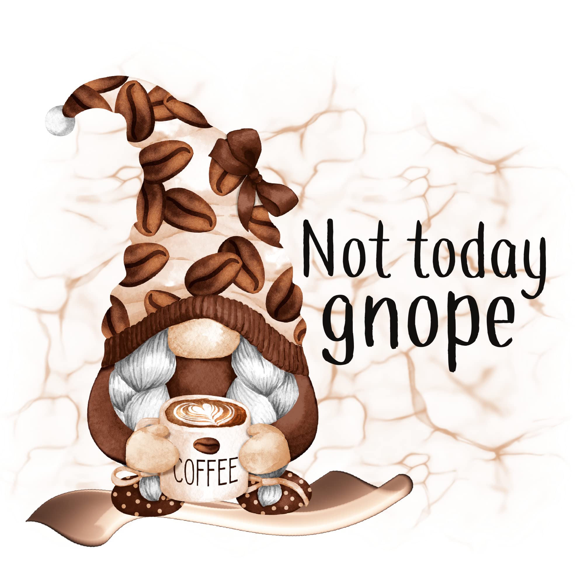 Coffee Gnome Sublimation Transfer - Ready to Press Heat Transfer for T-Shirts & Mugs (10 Pack) - Perfect for Coffee Lovers & Funny Gift Ideas - Great for DIY Crafts, Apparel Printing & Personalized Gifts