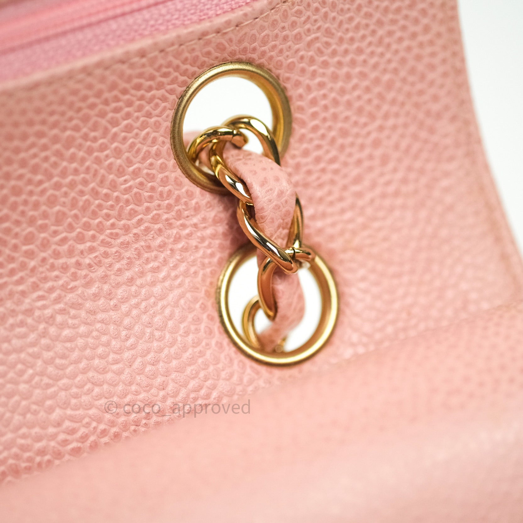 Chanel Classic Medium Double Flap Bag in Pink Caviar Leather with 24K Gold Hardware - Luxury Designer Handbag for Women, Perfect for Parties, Weddings & Everyday Elegance