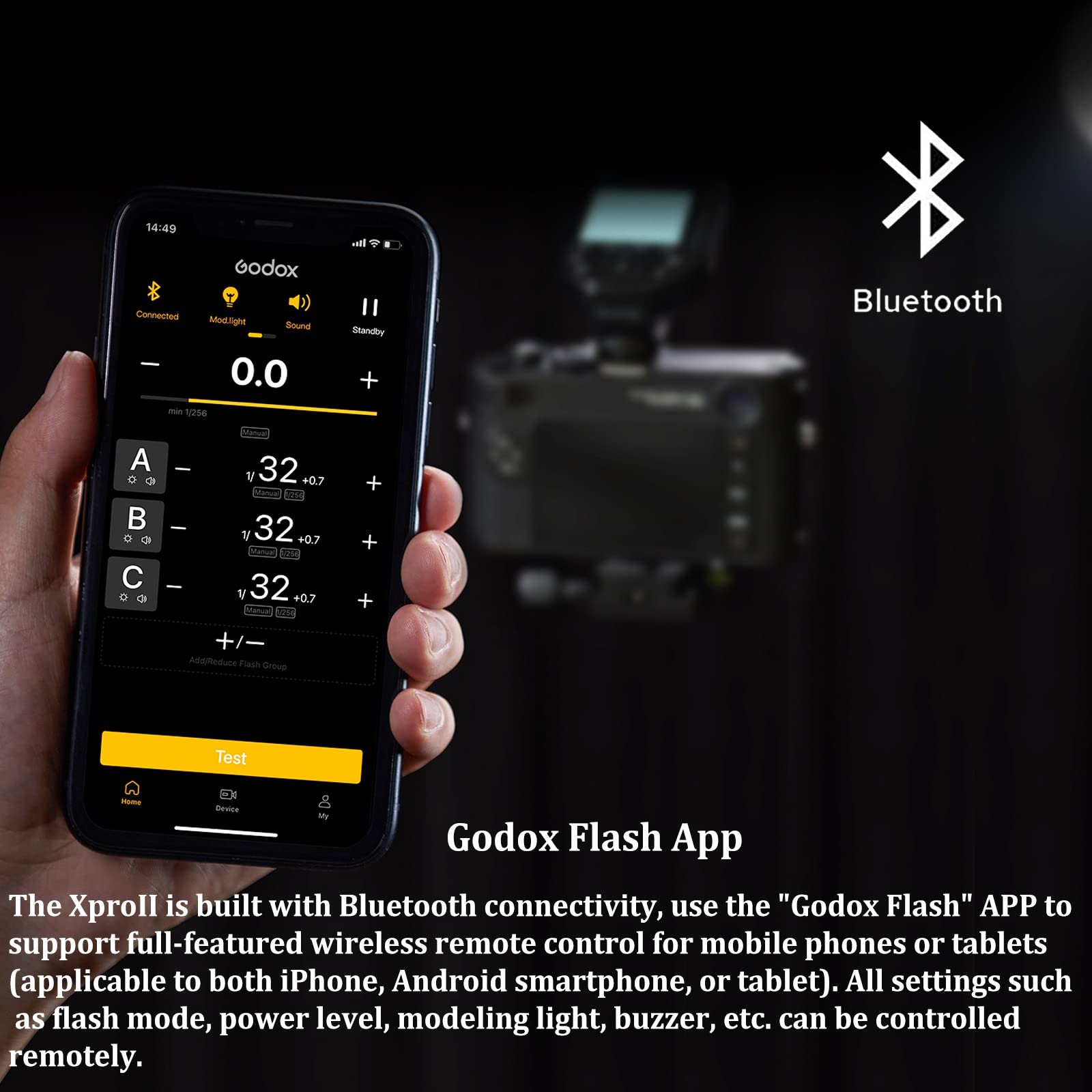 Godox XProII-C Wireless Flash Trigger for Canon Cameras - TTL, 2.4G HSS up to 1/8000s, Bluetooth Smartphone Control, Quick Release Hotshoe - Perfect for Studio Photography & On-Location Shoots