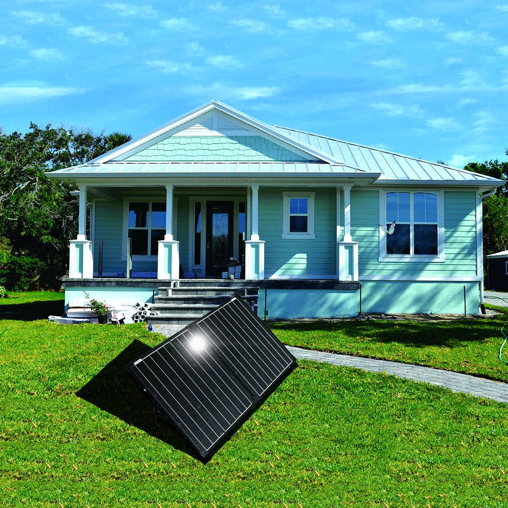 ACOPOWER PTP 100W Portable Solar Panel Briefcase - Foldable Solar Charger for Camping, RV, Off-Grid & Emergency Power Supply