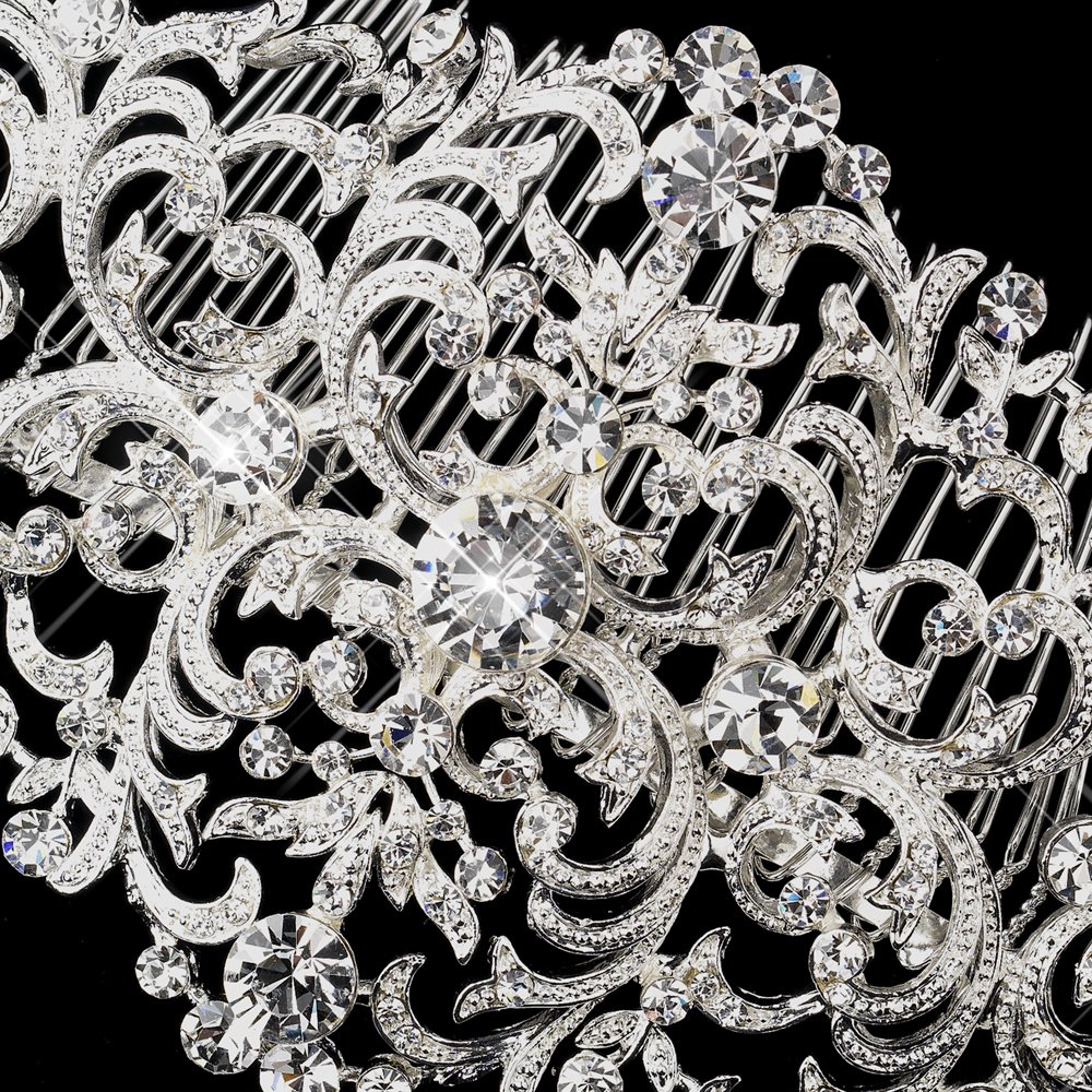 Elegant Clear Wedding Bridal Hair Comb - Crystal Rhinestone Bridal Hair Accessories for Brides, Bridesmaids & Prom | Perfect for Weddings, Formal Events & Special Occasions
