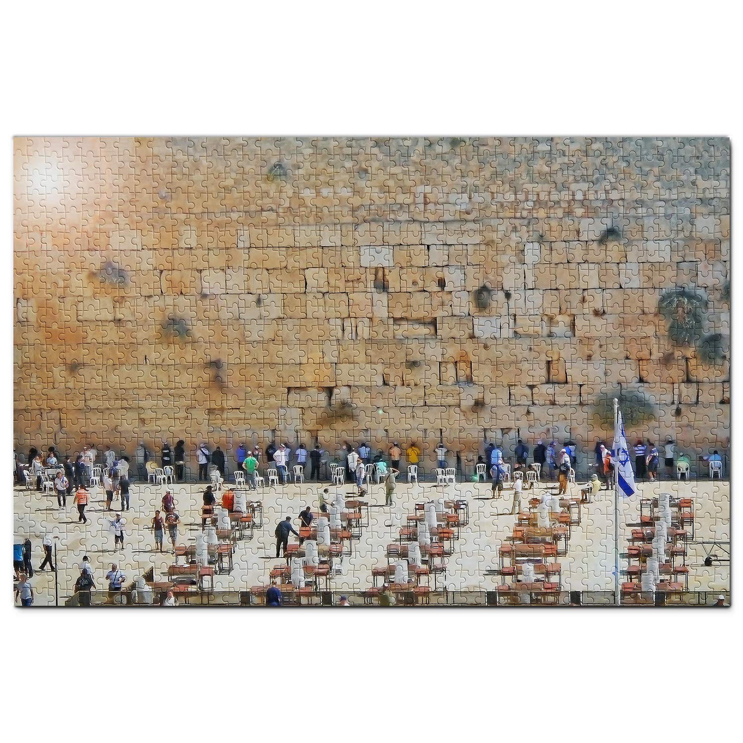 1000 Piece Israel Western Wall Jerusalem Jigsaw Puzzle - Wooden Travel Souvenir & Home Decor Gift for Adults