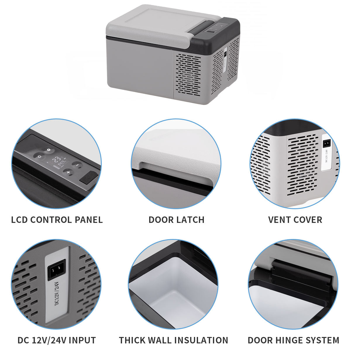 C9 Mini Car Fridge Freezer - 12V Portable Cooler & Warmer for Cars, Trucks, RVs | Compact OEM Refrigerator for Drinks, Snacks & Lunch | Perfect for Road Trips, Camping & Office Use