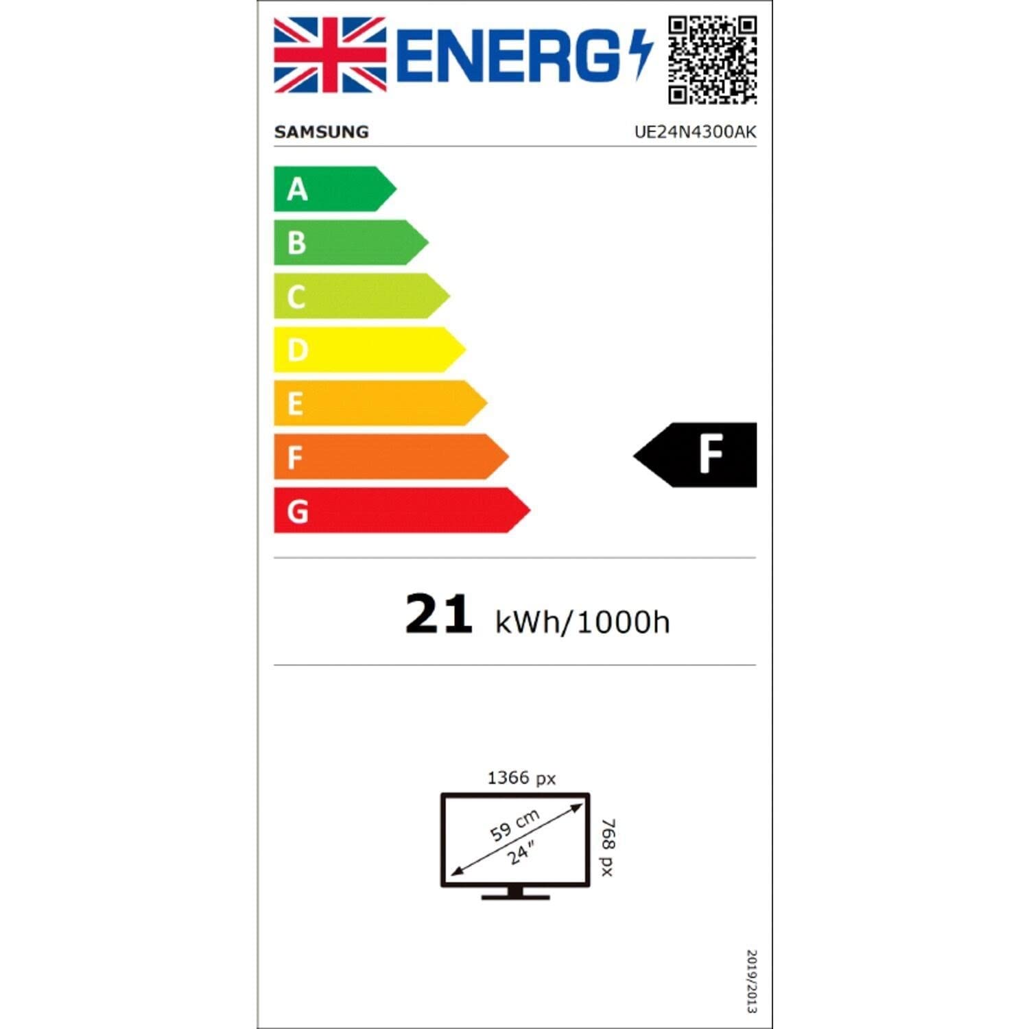 Samsung N4300 24 Inch Smart TV with Ultra Clean View & PurColor Technology - Full HD Streaming TV with HDMI, USB Ports & Built-in TV Plus - Ideal for Gaming, Bedroom, Dorm Room & Small Spaces