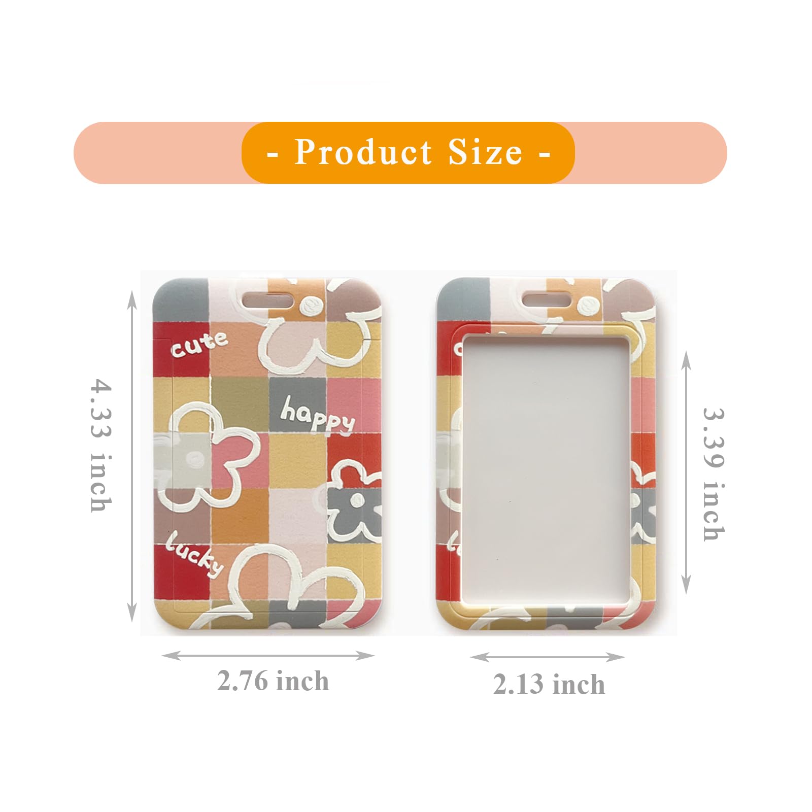 2 Pcs Kpop Photocard Holder Keychain - Cute Cartoon Photo Card Sleeve with Keyring for ID, Bank, Credit & Bus Cards - Perfect for Kpop Fans, Students & Collectors (Ideal for Concerts, School & Travel)