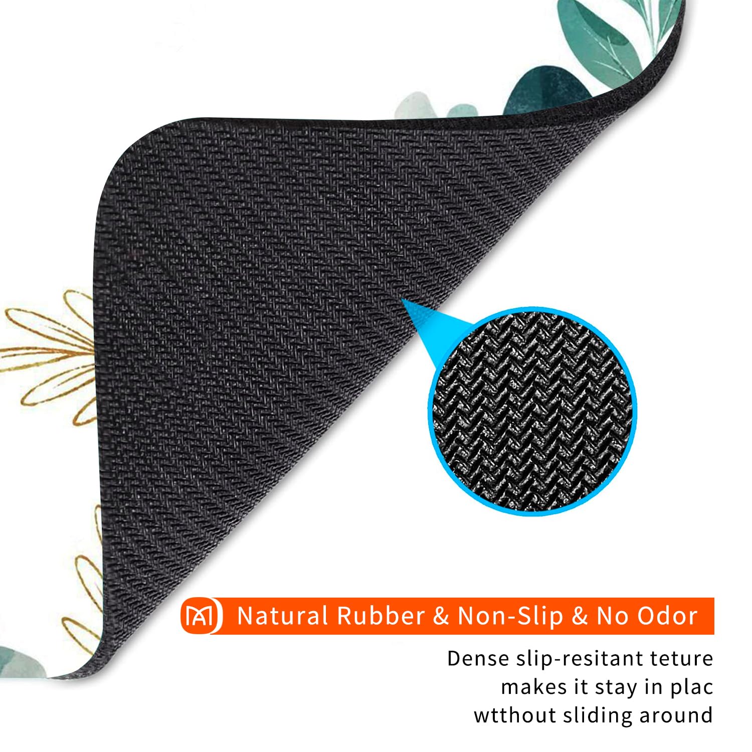 Premium Green Leaves Square Mouse Pad - Personalized Textured Custom Mouse Mat with Non-Slip Rubber Base, Washable Lycra Cloth for Wireless Mouse - Perfect for Office, Gaming & Home Computer Setup