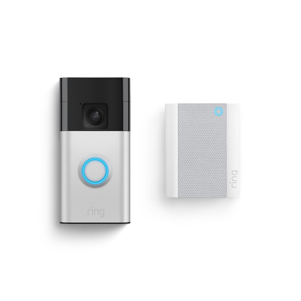 All-New Ring Battery Doorbell with Ring Chime - Wireless Video Doorbell Camera, HD Security, Motion Detection - Perfect for Home Security & Smart Home Automation
