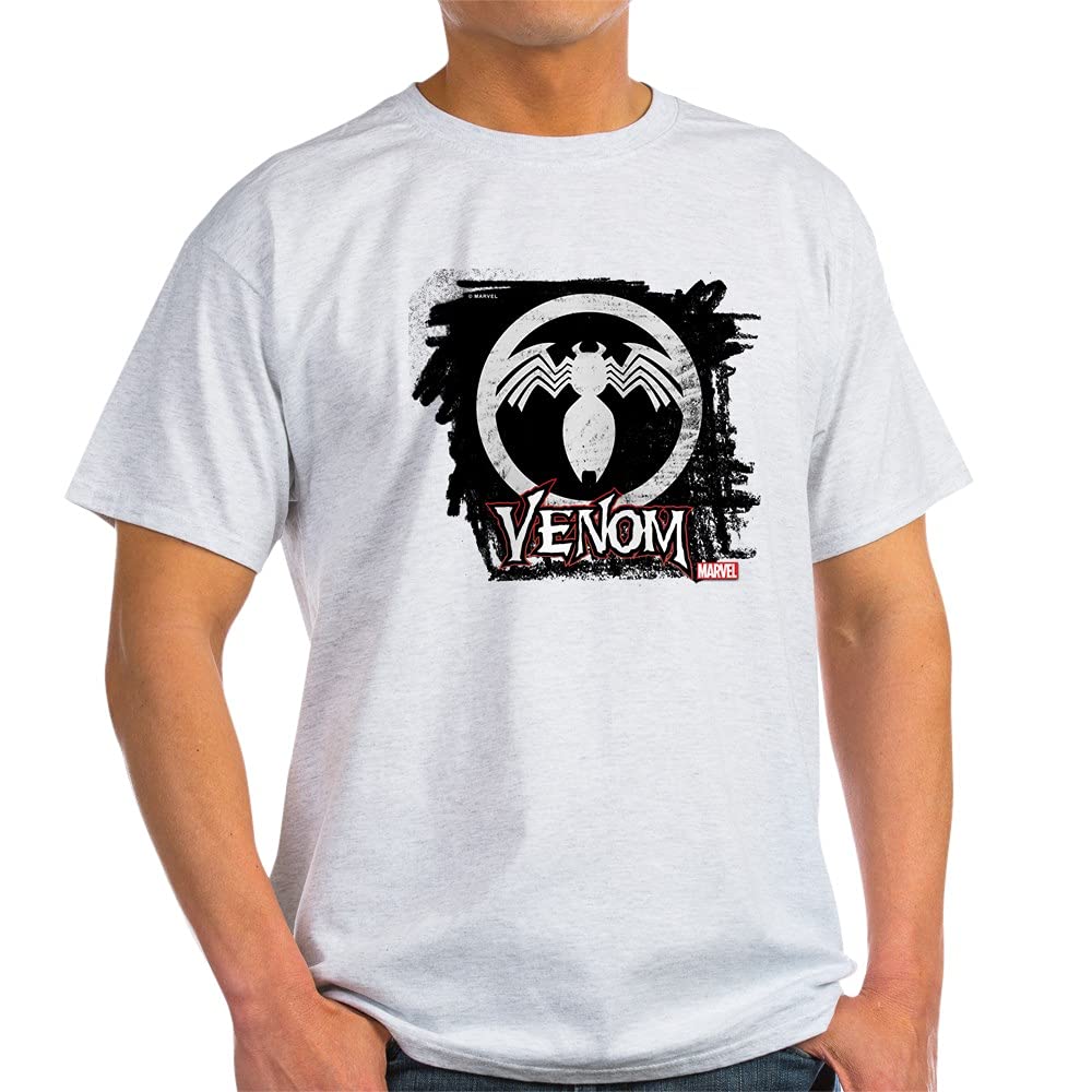 Venom Chalk Light Cotton T-Shirt for Men & Women | Superhero Graphic Tee for Casual Wear, Gifts & Comic Con