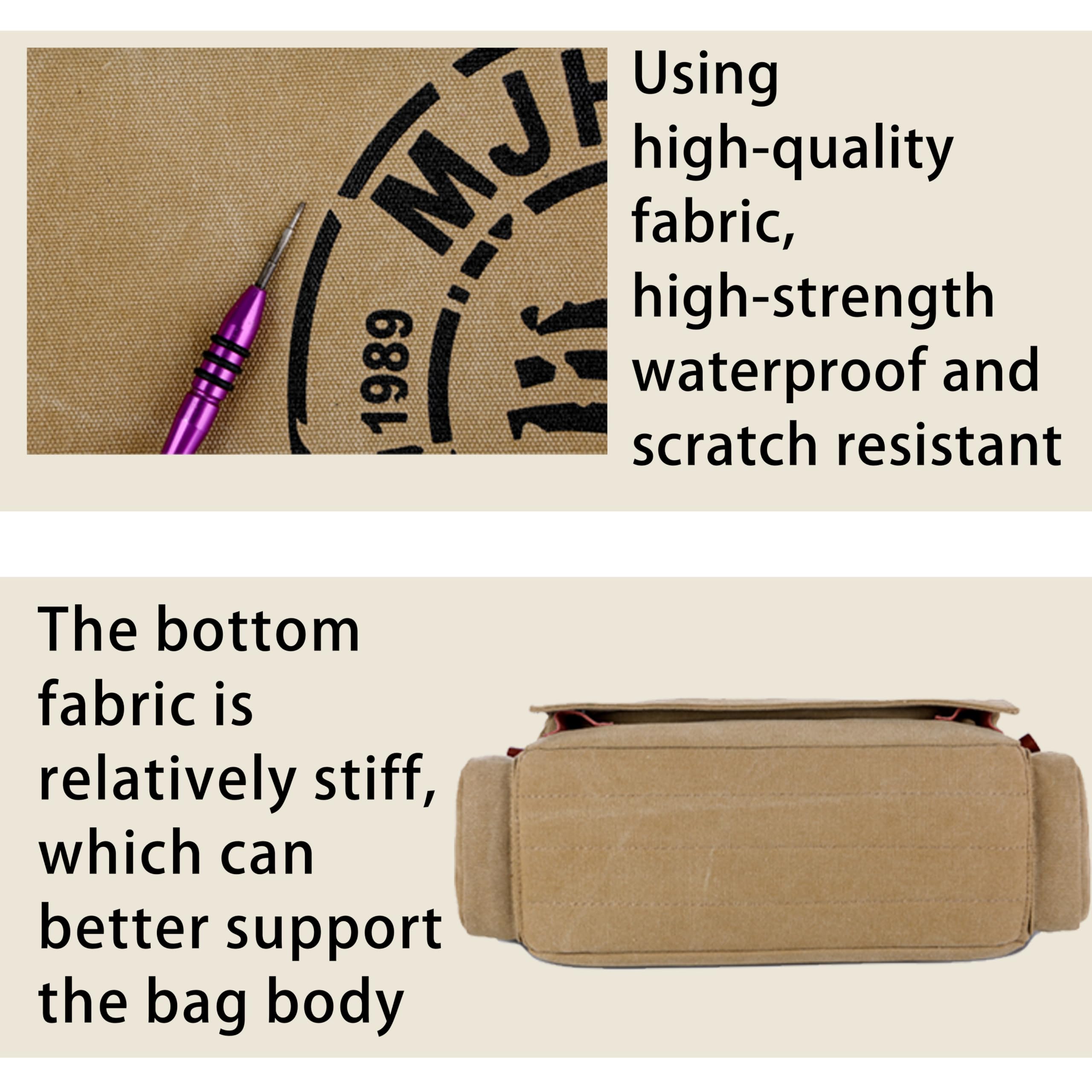 Stylish Canvas Messenger Bag for Men - Durable Travel Shoulder Bag with 13.5