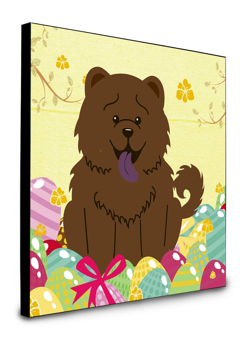Caroline's Treasures Easter Eggs Chow Chocolate Artwork Panel Wall Decor - Colorful Easter Home Decoration for Living Room, Bedroom, Kitchen & Office