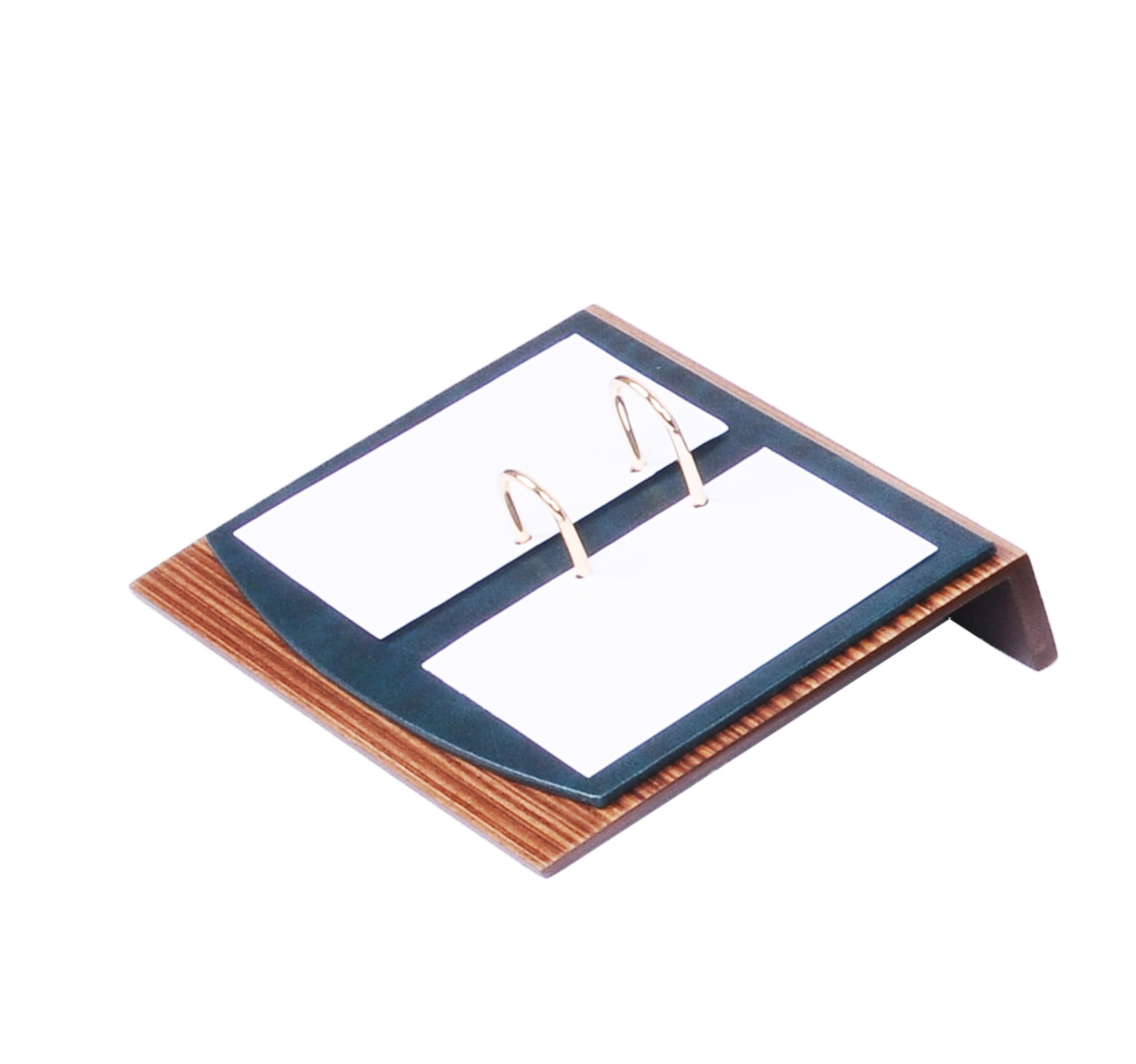 Premium Leather & Wood Desk Organizer Set - 11-Piece Luxury Office Desk Accessories with Double Tray, Desk Supplies for Home & Office (Green) | Perfect for Executive Desks, Home Offices & Workspace Organization