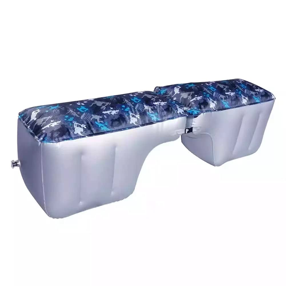 **Auto Inflatable Car Travel Mattress - Back Seat Gap Pad Air Bed Cushion for Camping & Road Trips - Portable Air Couch in Blue - Perfect for Travel, Camping & Car Naps**
