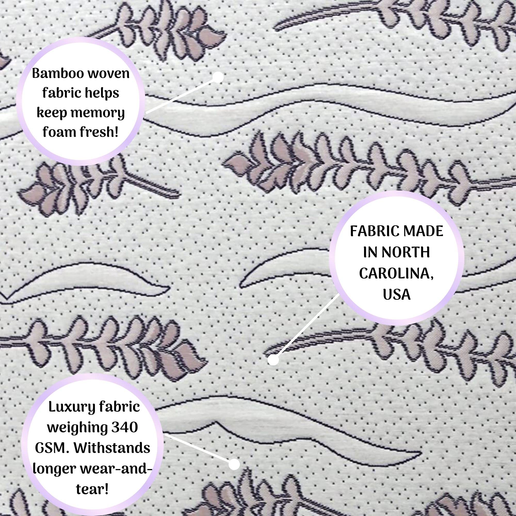 Lavender Luxury 10-Inch Gel-Infused Memory Foam Mattress & Pillows Set - CertiPUR-US Certified, Made in USA, Bed-in-a-Box (Eastern King) - Perfect for Back Pain Relief & Pressure Point Support in Master Bedrooms