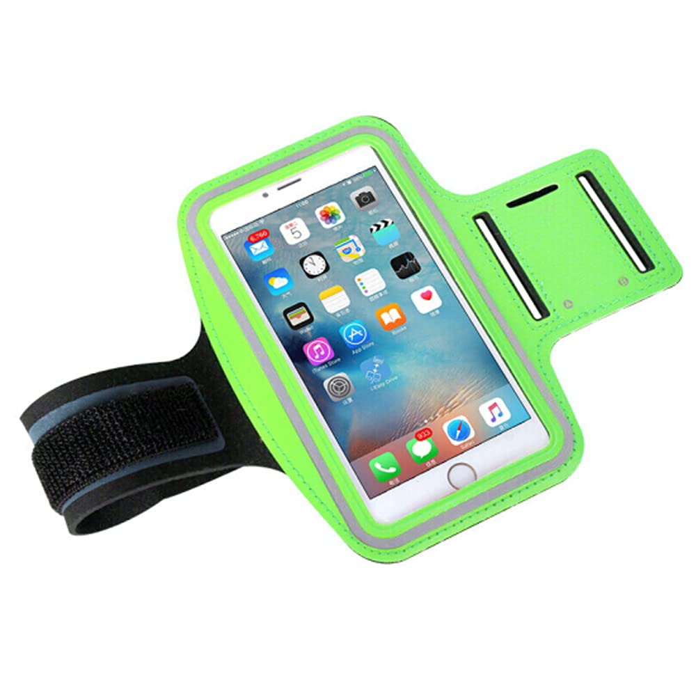 Green Cell Phone Armband Case - Secure & Comfortable Running Phone Holder for iPhone, Samsung & More - Perfect for Jogging, Gym & Outdoor Activities