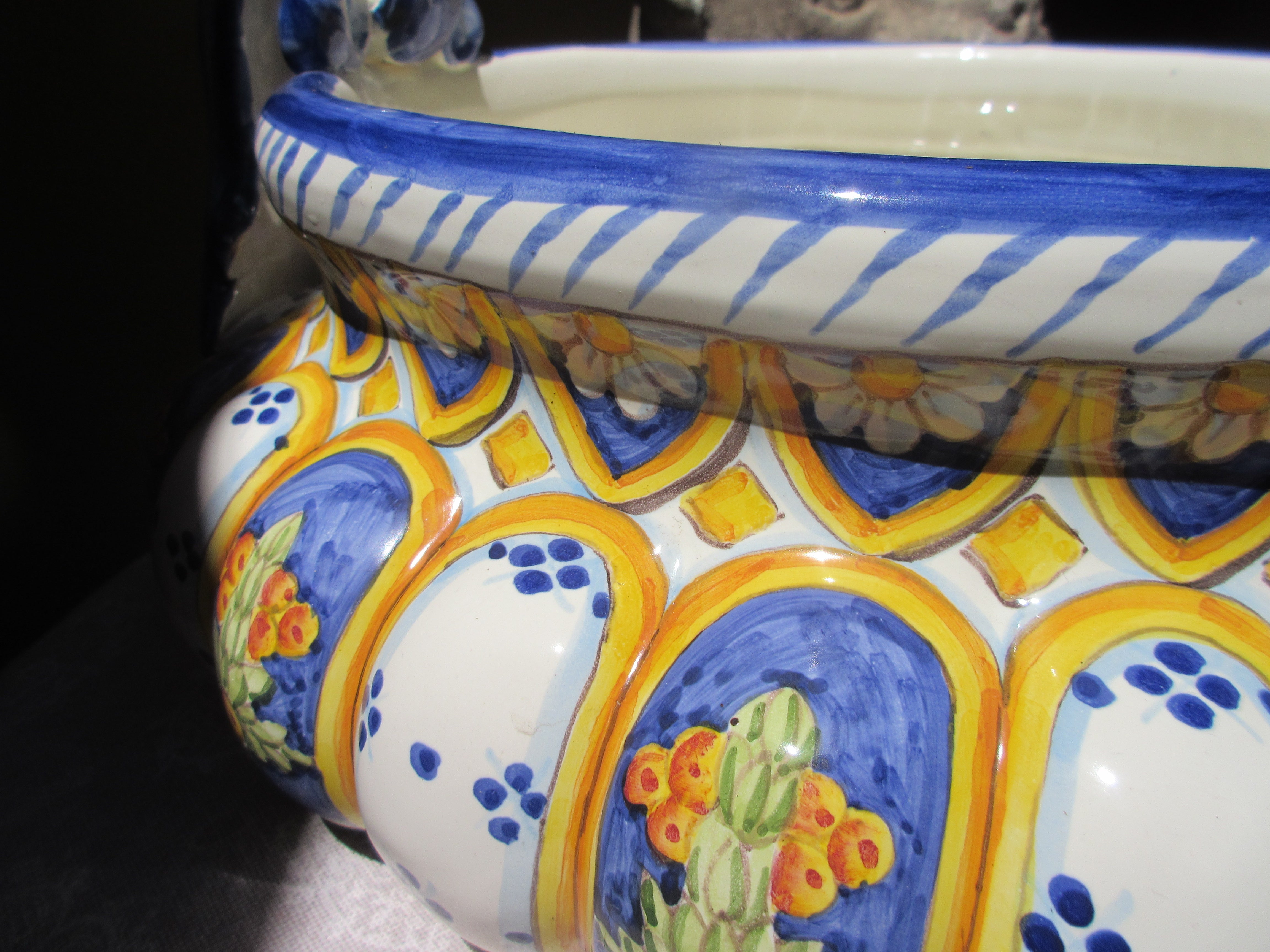 Handmade Ceramic Centerpiece Bowl for Dining Table - Elegant Home Decor for Parties, Weddings & Holiday Gatherings