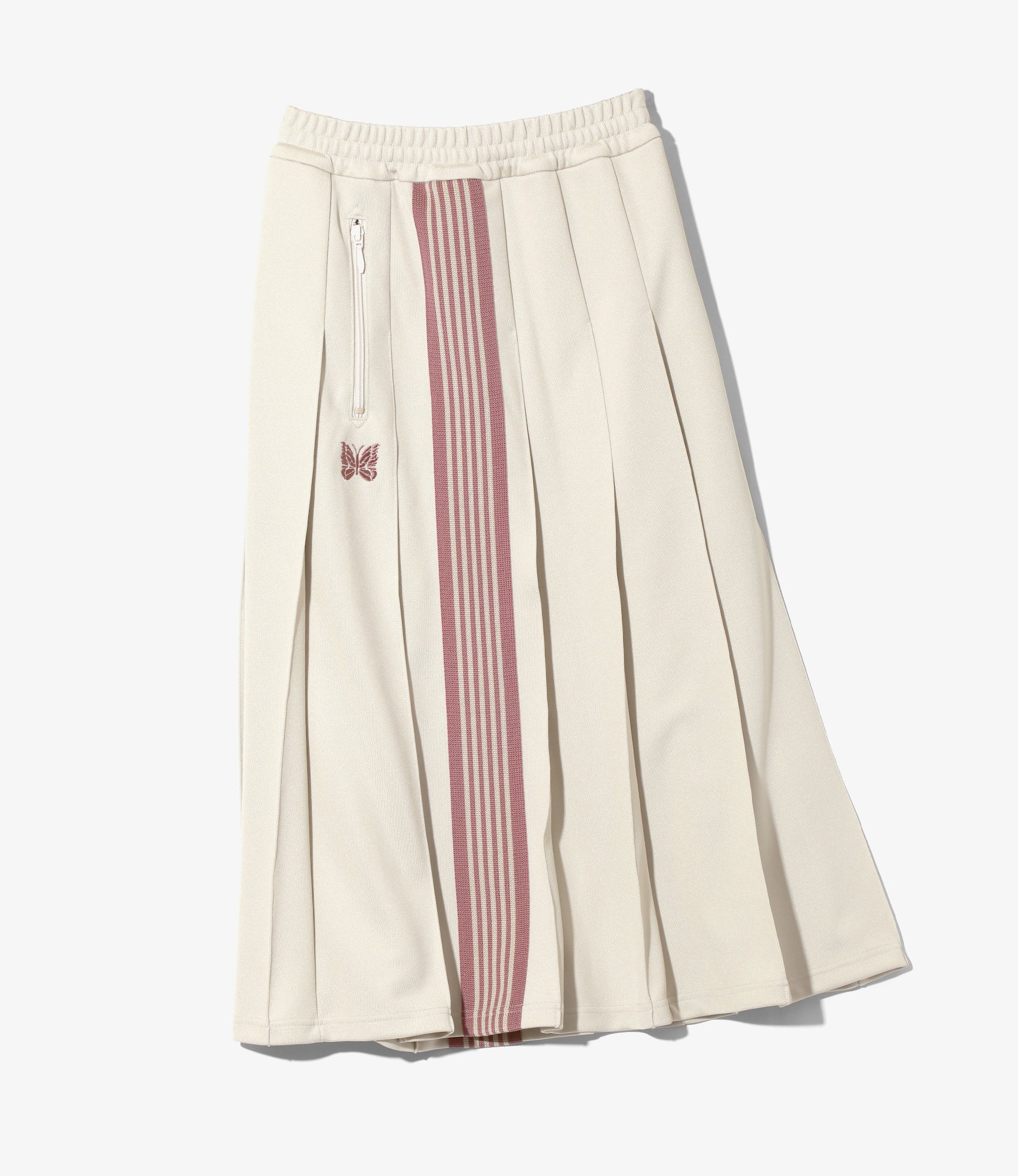 Pleated Tennis Skirt for Women - Ivory Smooth Polyester Skirt with Built-in Shorts | Perfect for Tennis, Golf, Running & Casual Wear