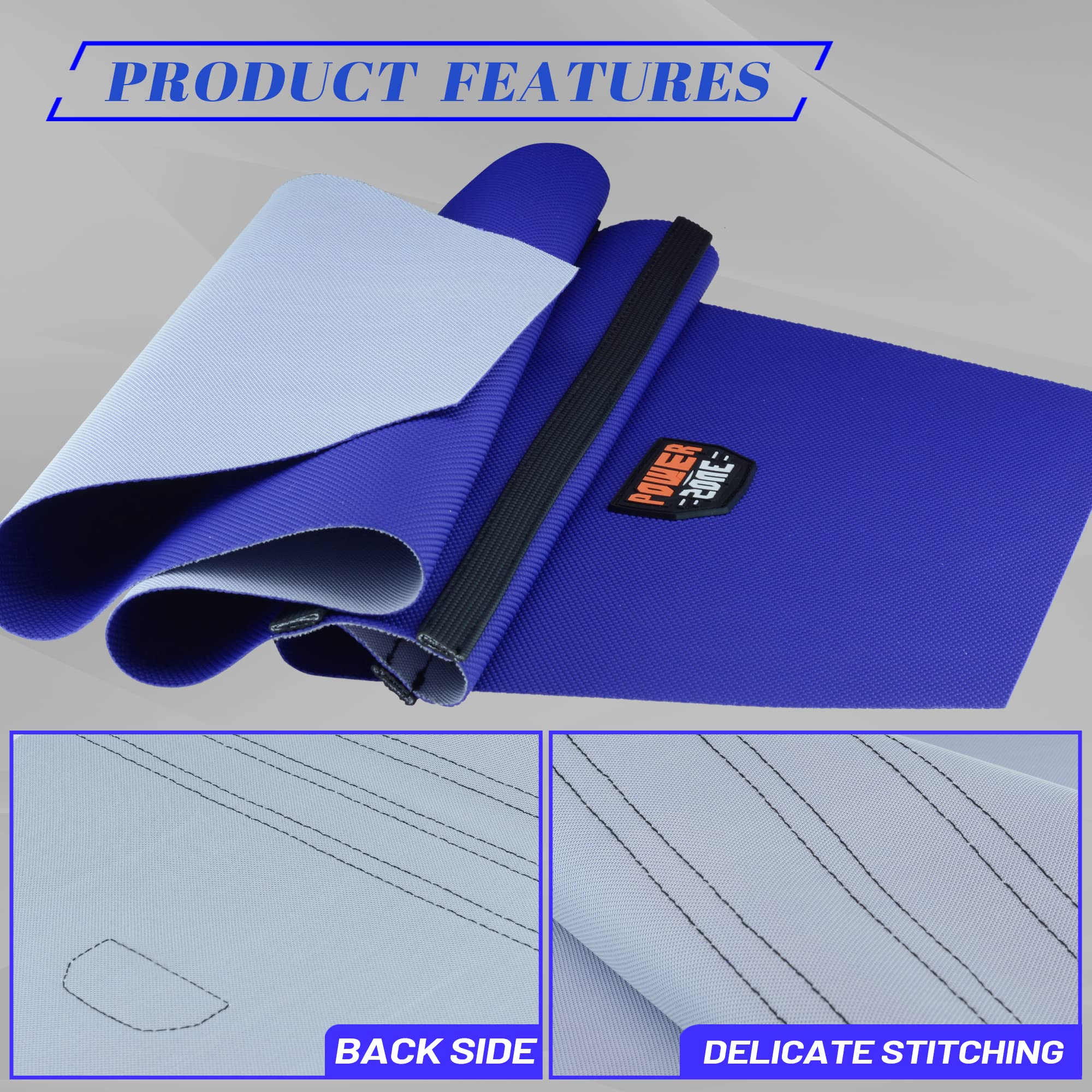 Non-Slip Dirt Bike Seat Cover - Universal Motorcycle Gripper for Motocross & Enduro - Blue & Black Design for Enhanced Riding Comfort & Control - Perfect for Off-Road Trails & Racing