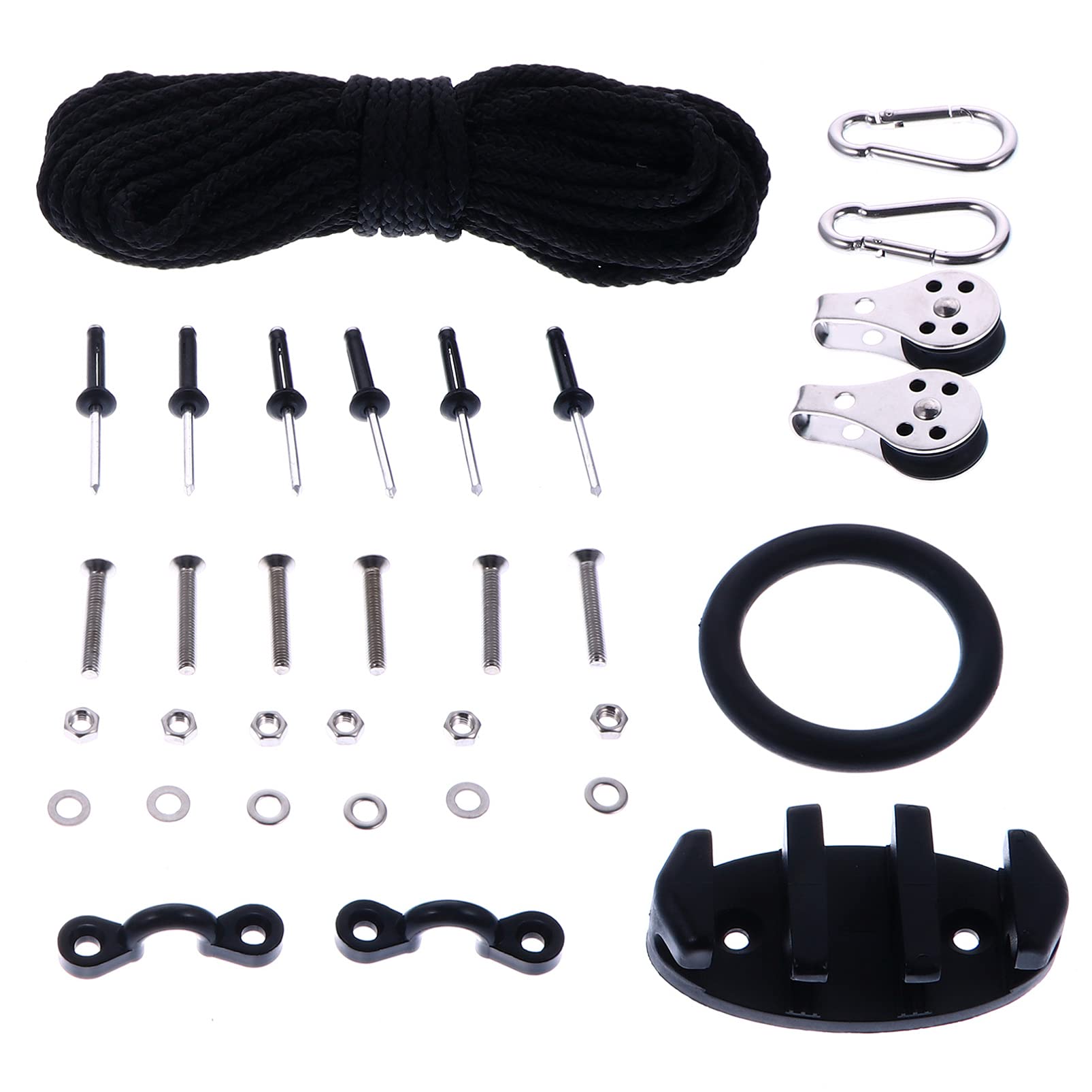 **BESPORTBLE Kayak Anchor Trolley System Kit – Fishing Kayak Accessories, Boat Anchor Kit with Plastic Rivets – Perfect for Canoeing, Glamping & Outdoor Adventures**    *(Optimized for Google SEO, includes use case: ideal for canoeing, glamping, and outdoor activities.)*