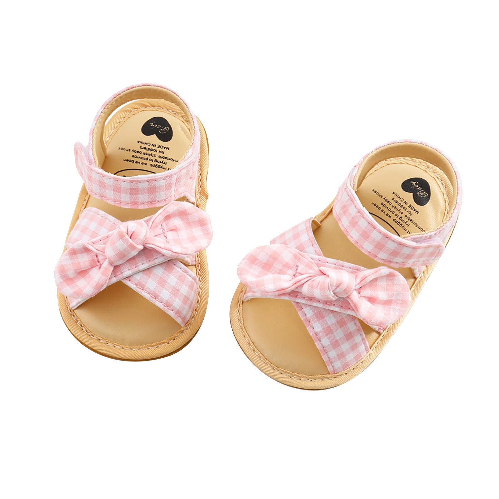 Gaoqi Kids' House Slippers for Boys & Girls - Non-Slip Rubber Sole Plaid Sandals | Breathable Summer Indoor/Outdoor Flat Shoes for Toddlers - Perfect for Home, Beach, and Playtime