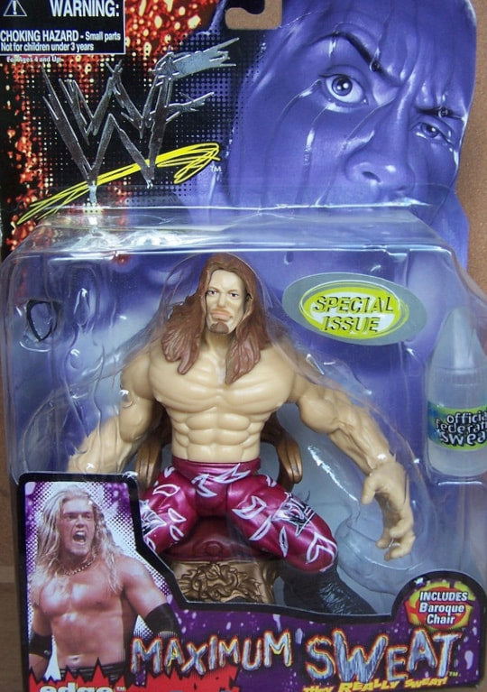 1999 WWF Jakks Pacific Maximum Sweat Special Edition Edge Action Figure - Collectible Wrestling Toy for Fans & Display