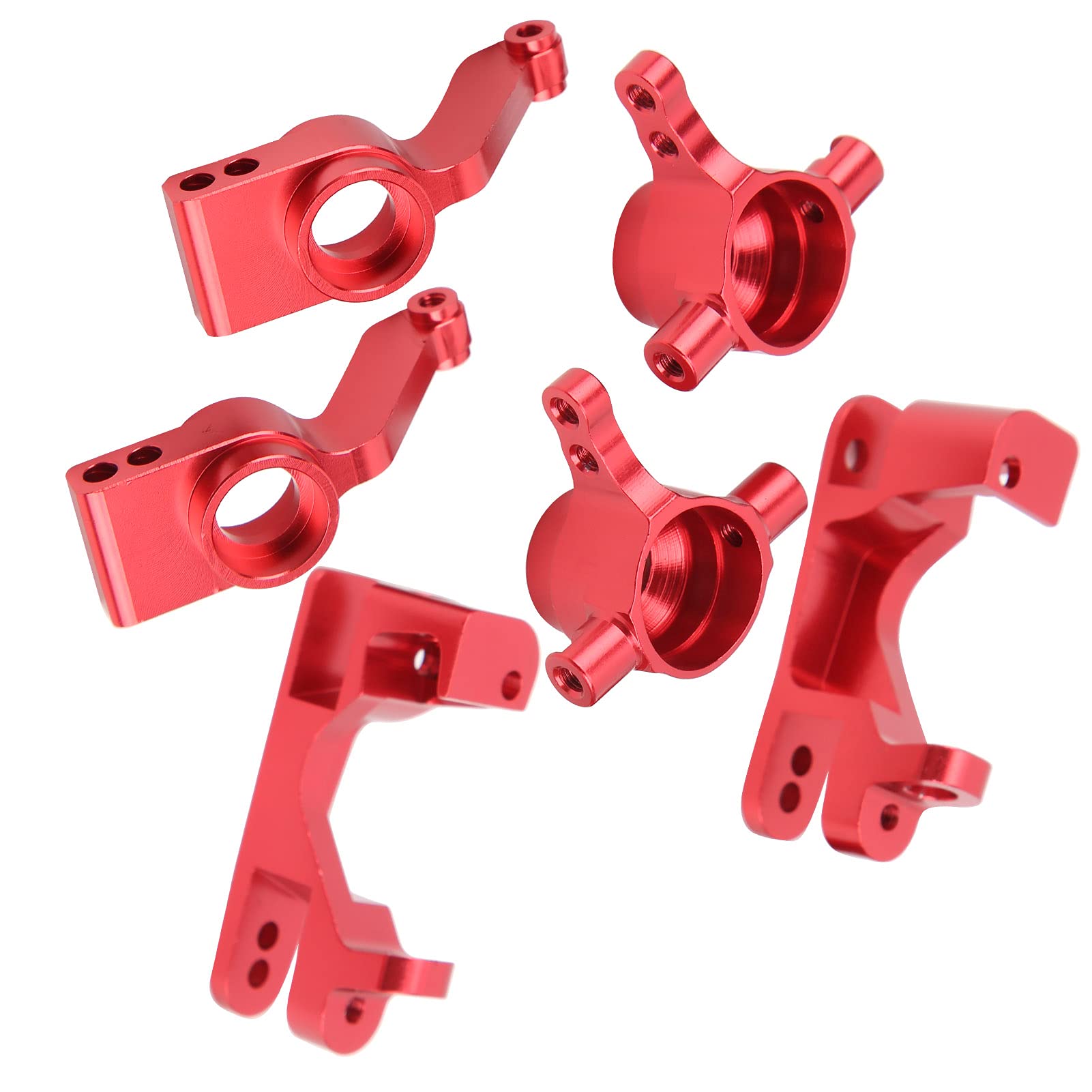 Aluminum Alloy RC C Seat Steering Cup Set - Small Size, Corrosion-Resistant Hub Carrier with Rear Axle Cup for 1/10 Scale RC Cars | Perfect for Off-Road Racing & Driftng Scenarios