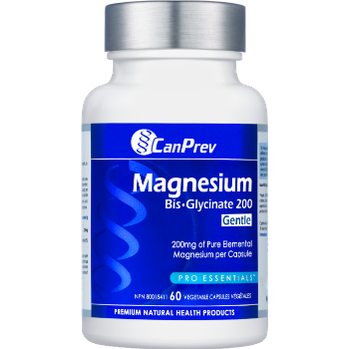 Canprev Magnesium Bisglycinate 200mg - Gentle on Stomach, 60 Vegan Capsules - Supports Muscle Relaxation & Better Sleep