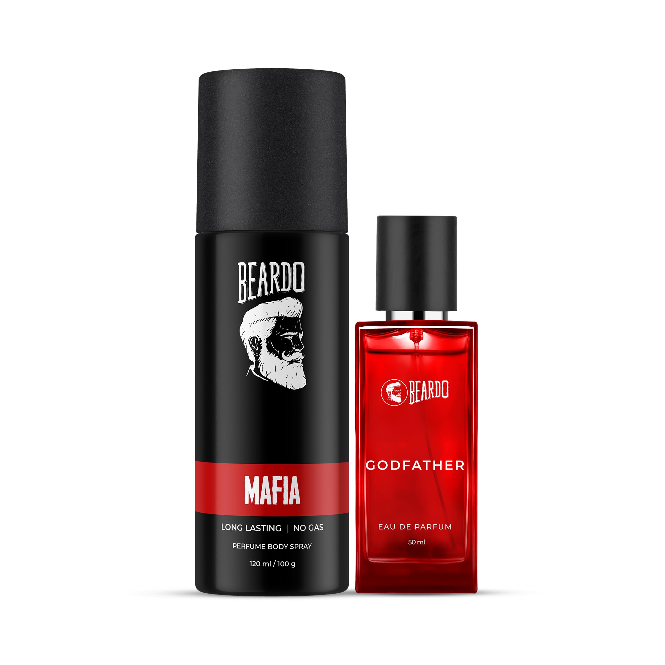 Beardo Godfather EDP & MAFIA Perfume Body Spray 120ml for Men - Long Lasting Aromatic Spicy Cologne | Deodorant & Date Night Fragrance | Perfect Gift for Brother & Friends | Office, Parties & Romantic Evenings