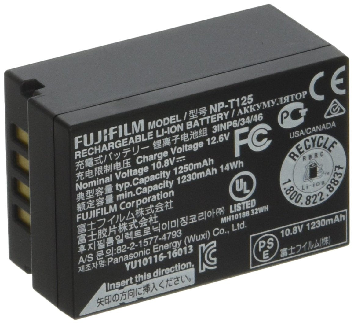 Fujifilm NP-T125 Rechargeable Lithium Ion Battery for X-T4/X-T3/X-T30/X-S10 Cameras - Perfect for Travel Photography & Vlogging