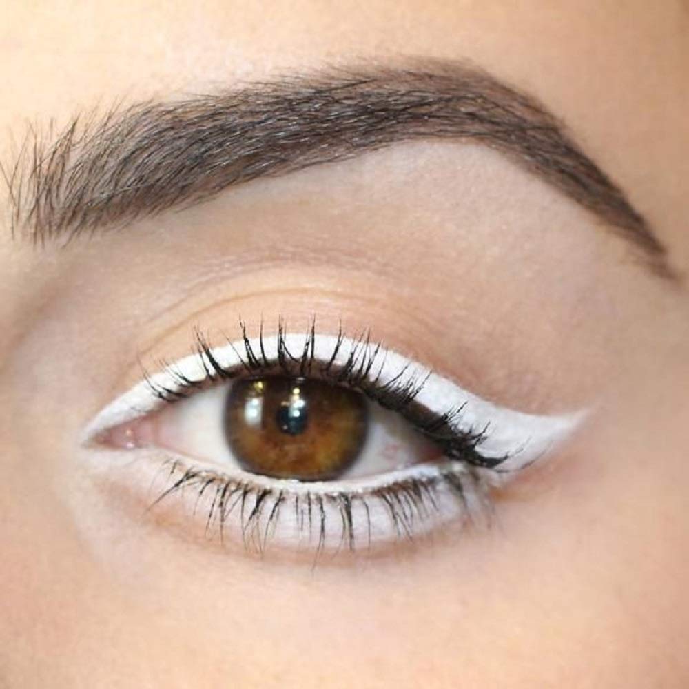 Matte White Eyeliner Gel - 3g Smudge-Proof Waterproof Eye Liner for Dramatic Makeup Looks, Halloween Costumes & Creative Face Painting