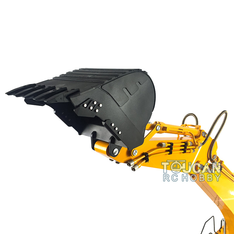 1/14 LESU PC360 Metal Excavator Truck Tracks Kit with Sprocket, ESC Motor & Metal Cabin - Heavy Duty Grab Grapple Bucket for RC Construction Vehicles - Perfect for RC Model Building, Construction Simulation & Collectors