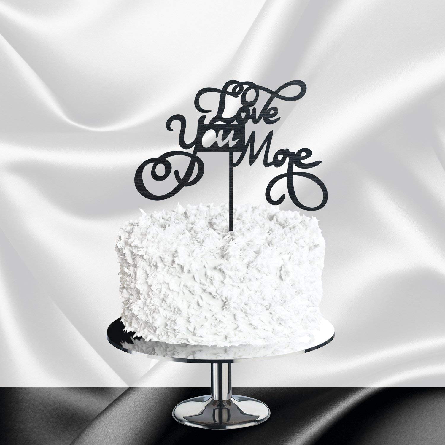 Custom Gold Glitter Wedding Cake Topper - Personalized Cake Decoration for Weddings, Anniversaries & Bridal Showers - Elegant Love Theme Cake Topper for Wedding Cakes & Dessert Tables