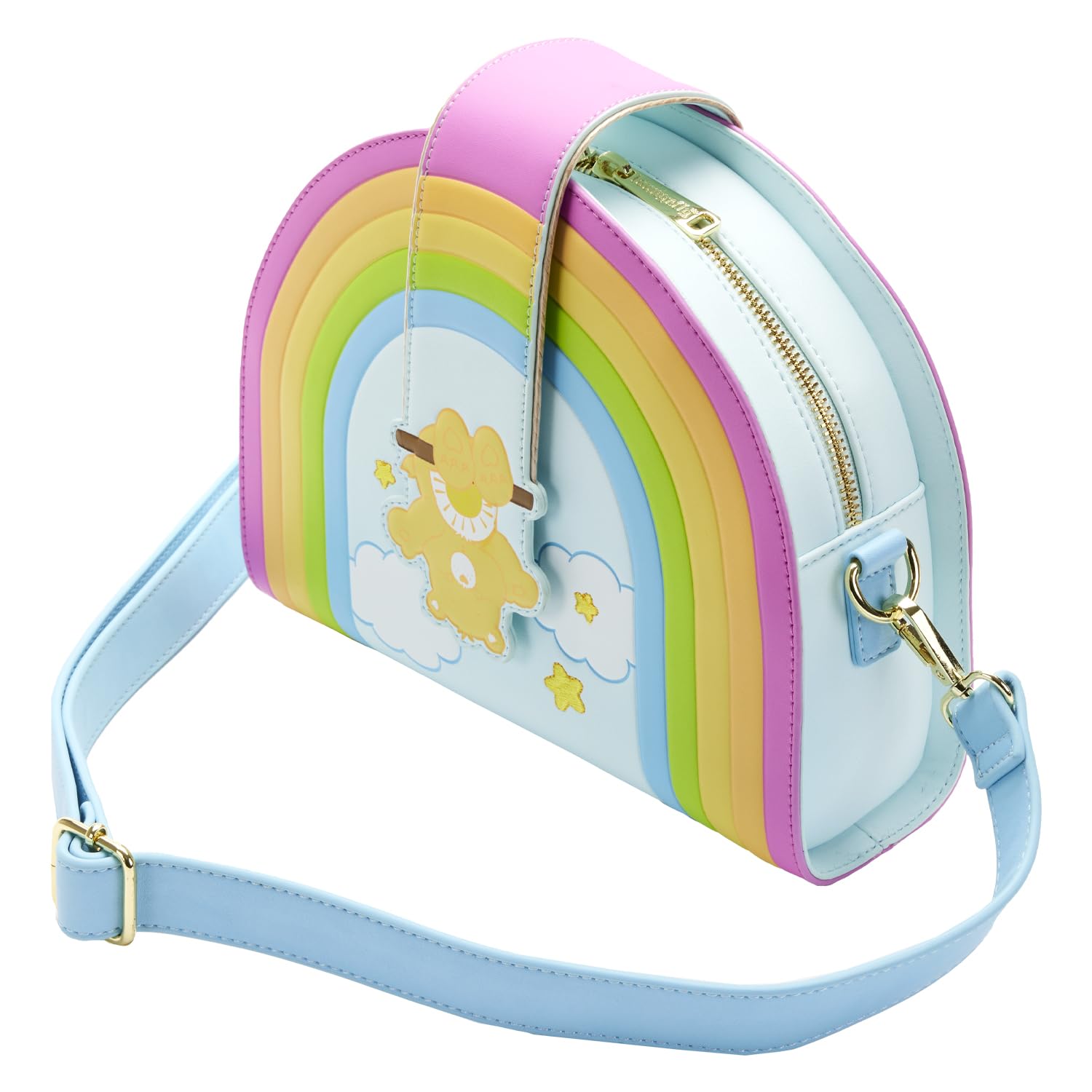 Loungefly Care Bears Rainbow Swing Crossbody Bag - Cute & Trendy Shoulder Purse for Women & Girls - Perfect for Casual Outings, Theme Parks & Disney Trips