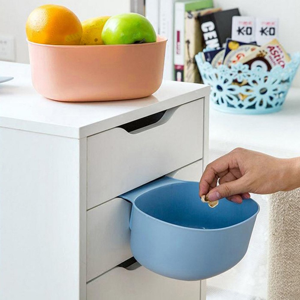 Hanging Trash Can - Mountable Plastic Garbage Bin for Kitchen Cabinets, Office & Coffee Station | Space-Saving Waste Storage Container | Perfect for Small Spaces, Under Sink & RVs (Green)