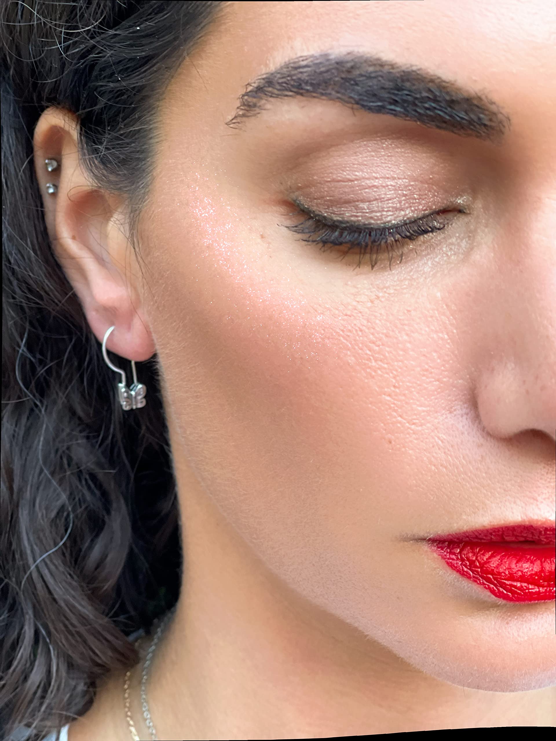 Monte Christo Gold Safety Pin Hoop Earrings for Women - Single Earring, Charm Jewelry Gift - Made in USA - Cross Design - Perfect for Casual Wear, Parties & Unique Fashion Statements