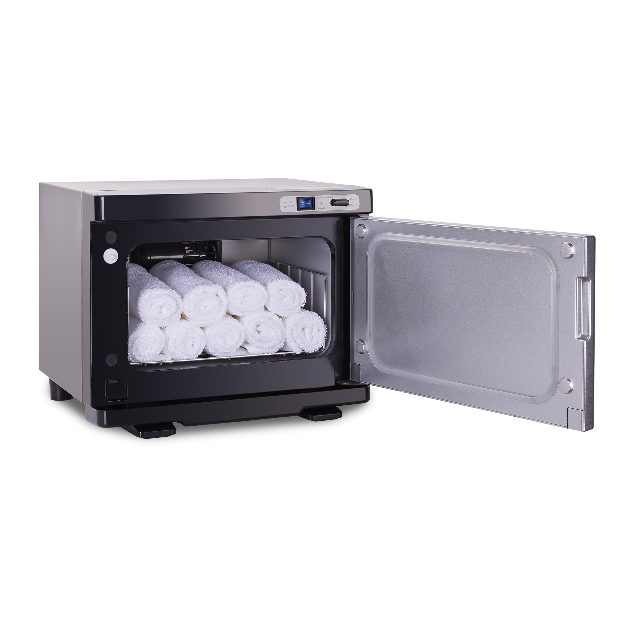 Earthlite UV Hot Towel Cabinet Mini - Compact Black Towel Warmer for Salon & Spa | Perfect for Facial Treatments, Massage Therapy & Professional Use