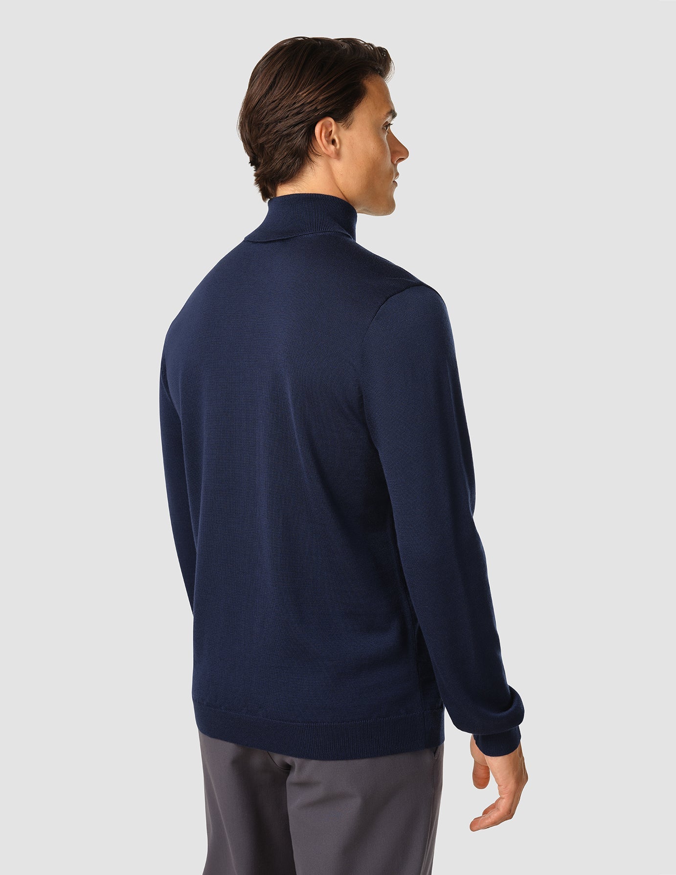 Premium Merino Wool Turtleneck Sweater for Women - Soft & Warm Navy Blue Pullover - Perfect for Winter, Office & Casual Wear