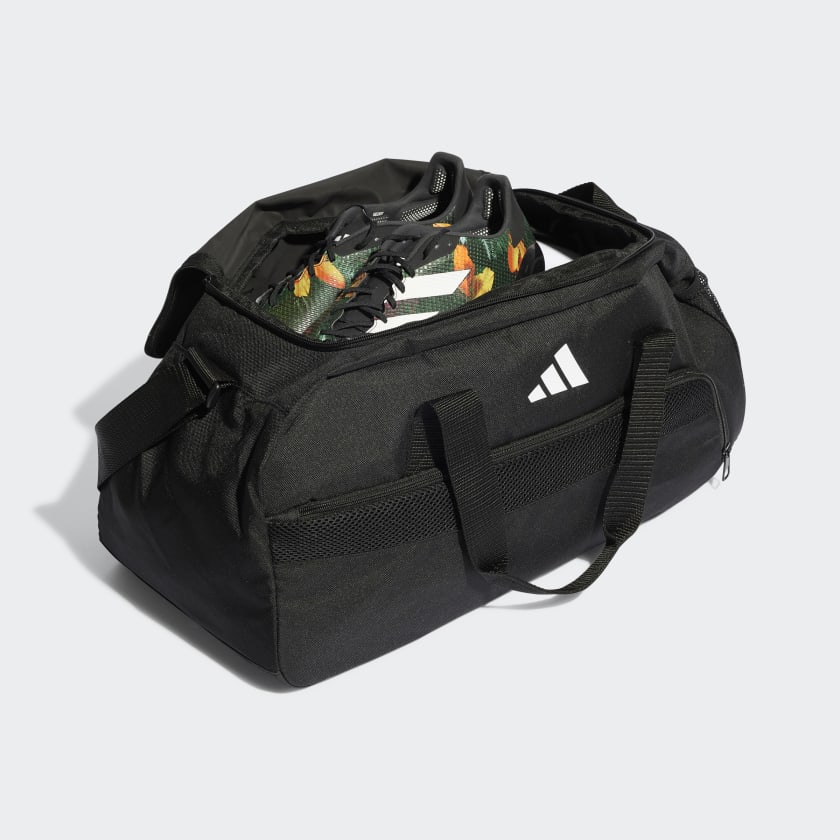 Adidas Tiro Small Black Duffle Bag - Lightweight Sports Gym Travel Bag for Men & Women - Perfect for Workouts, Travel & Everyday Use