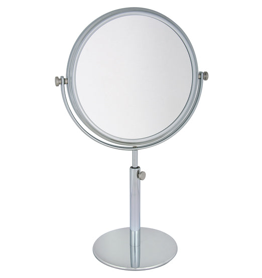 Frasco Stand Mirror with 3X Magnification - Adjustable Height Vanity Mirror for Makeup, Shaving & Grooming - Perfect for Bathroom, Bedroom & Dressing Table (93890830)