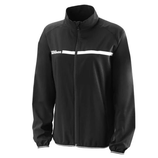 Wilson Women's Team II Woven Jacket - Black | Lightweight Athletic Jacket for Running, Tennis & Outdoor Sports