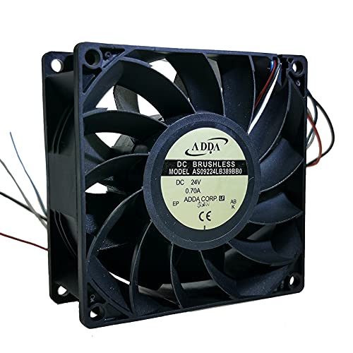 ADDA 9238 DC 24V 4-Wire Cooling Fan for Inverters - High Performance Replacement Fan for Electronics Cooling (Ideal for Server Racks, Power Supplies & Industrial Equipment)
