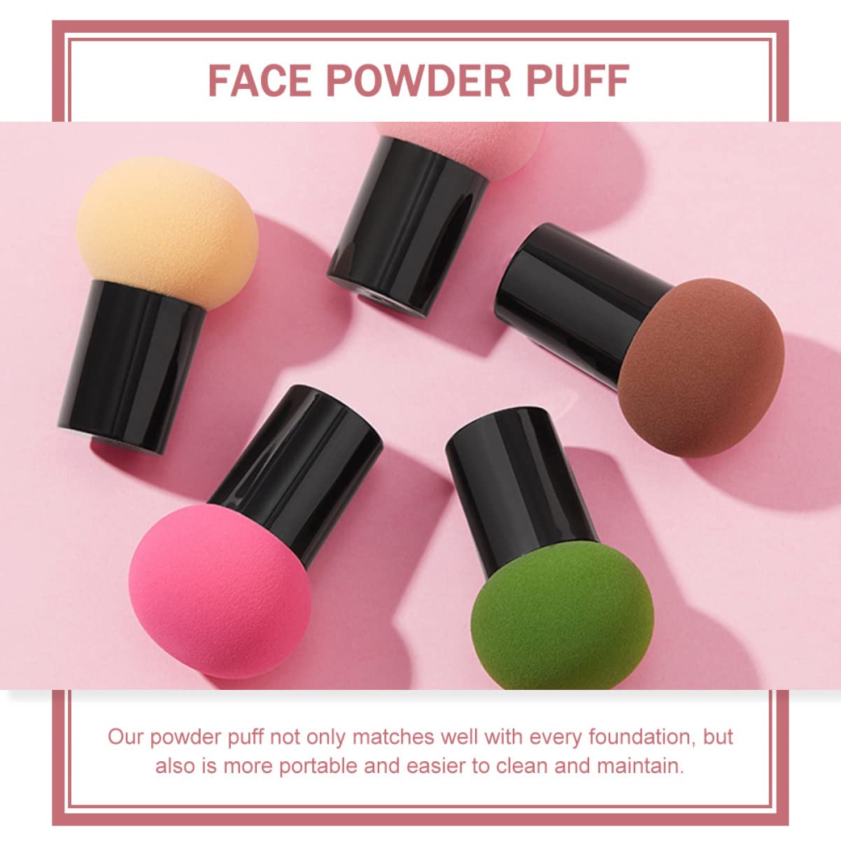 Beauty Makeup Powder Puffs 10 Pack - Soft Non-Slip for Flawless Foundation Application