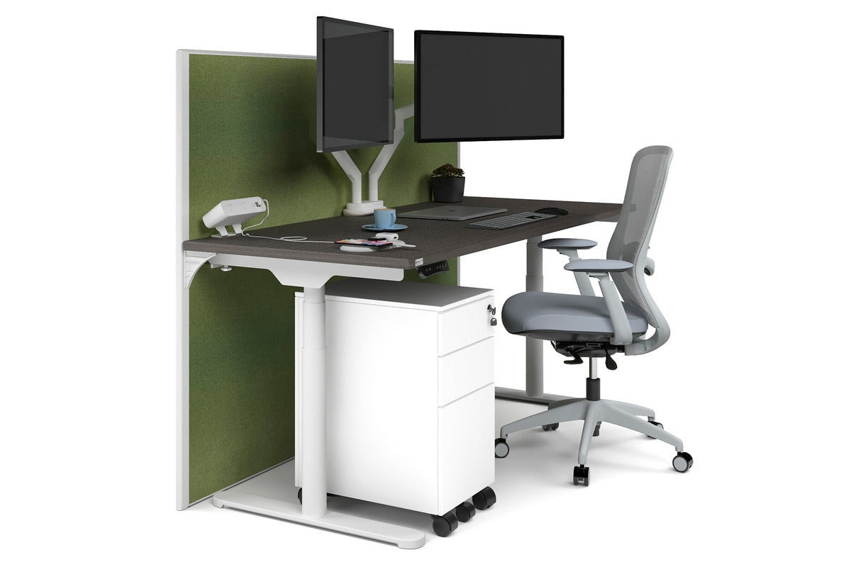Flexi Premium Height Adjustable Single Workstation [1800L x 700W] - Ergonomic Standing Desk for Home Office, Gaming & Study - Electric Sit Stand Desk with Memory Function