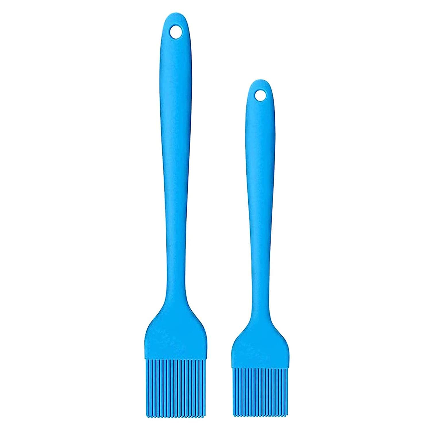 **Premium Silicone Basting Brush for BBQ, Grilling, Baking & Cooking - Food Grade, Dishwasher Safe - Perfect for Marinades, Butter, Oil, Sauces on Meat, Pastries, Cakes & Desserts (Blue)**    *(Use Cases: Ideal for home chefs, BBQ enthusiasts, and bakers to evenly apply marinades, glaze meats, baste pastries, or coat desserts with precision.)*