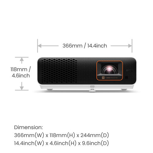 BenQ X500i 2200 Lumen 4K UHD Short Throw LED DLP Smart Gaming Projector - Perfect for Home Theater, Console Gaming & Movie Nights